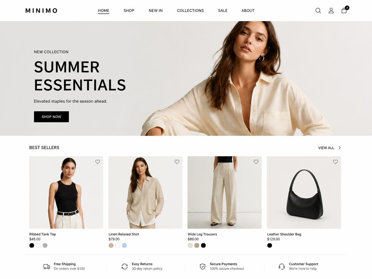 Fashion Store website preview